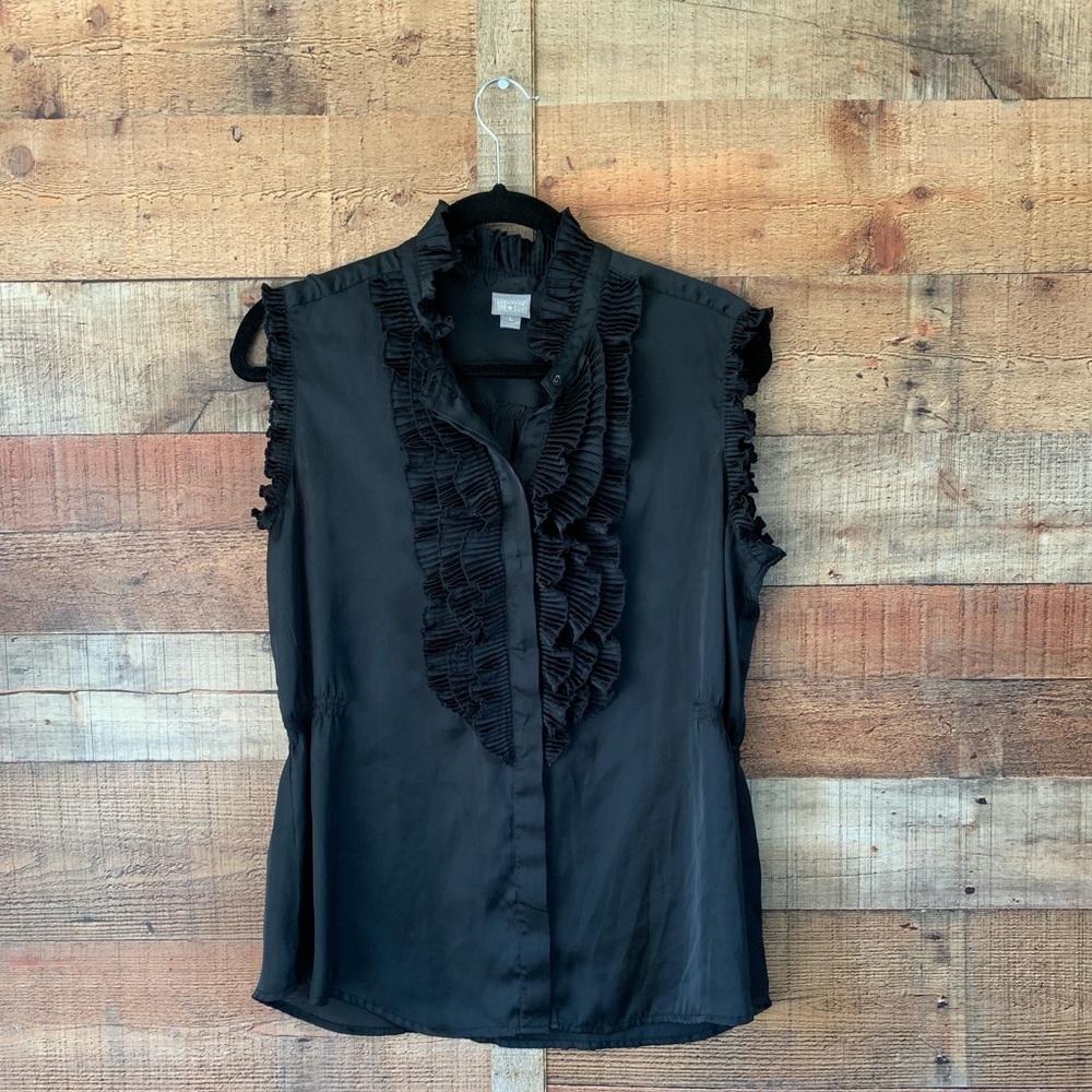 Converse Black Ruffle Blouse